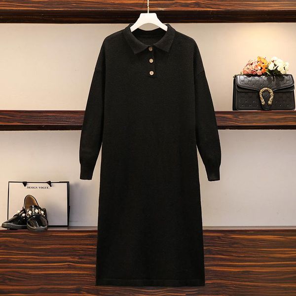 coigarsam 4xl plus size knitting women dress new loose dresses blue black 6310, Black;gray
coigarsam 4xl plus size knitting women dress new loose dresses blue black 6310, Black;gray