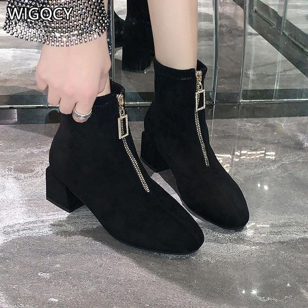 boots 2021 autumn winter short women's stretch women thick heel socks mid-heel non-slip, Black
boots 2021 autumn winter short women's stretch women thick heel socks mid-heel non-slip, Black