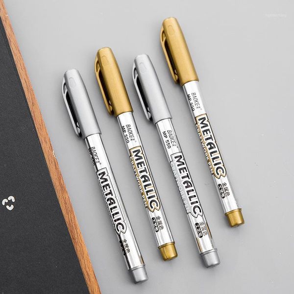 2pcs diy gold and silver 1.5mm metallic marker pen waterproof permanent paint for painting pens student supplies craftwork art1
2pcs diy gold and silver 1.5mm metallic marker pen waterproof permanent paint for painting pens student supplies craftwork art1