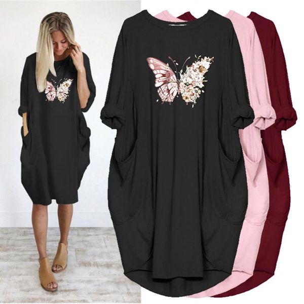 casual dresses plus size loose dress women butterfly print with pocket long sleeve o neck party club beach vintage vestidos streetwear, Black;gray
casual dresses plus size loose dress women butterfly print with pocket long sleeve o neck party club beach vintage vestidos streetwear, Black;gray