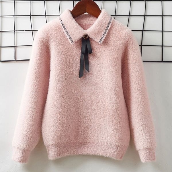 mink velvet girls sweaters bottoming shirt kids long sleeve college style clothing winter clothes with bow tie knitwear outfits 201109, Blue
mink velvet girls sweaters bottoming shirt kids long sleeve college style clothing winter clothes with bow tie knitwear outfits 201109, Blue