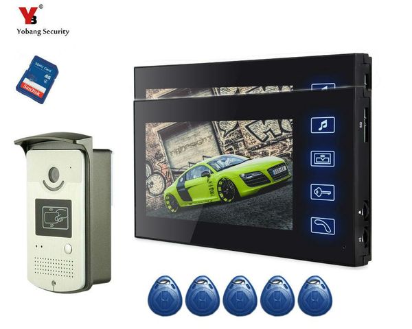 yobang security hip 7inch color record screen video intercom door phone kit + 5 pcs rfid access doorbell camera+sd card
yobang security hip 7inch color record screen video intercom door phone kit + 5 pcs rfid access doorbell camera+sd card