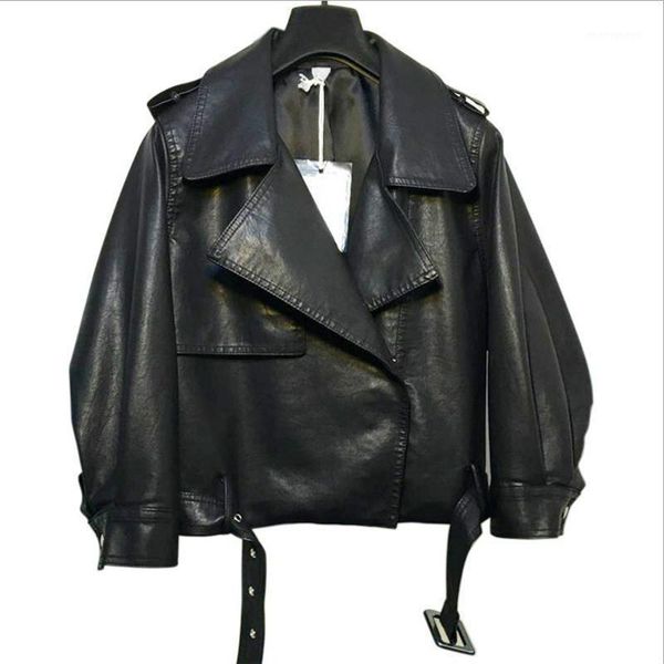 women's leather & faux women loose black pu jacket spring long sleeve short girls motorcycle fashion streetwear coat female1
women's leather & faux women loose black pu jacket spring long sleeve short girls motorcycle fashion streetwear coat female1