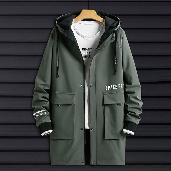 hooded windbreaker men's mid long spring autumn plus size fat youth trend loose and handsome clothes coat, Tan;black
hooded windbreaker men's mid long spring autumn plus size fat youth trend loose and handsome clothes coat, Tan;black