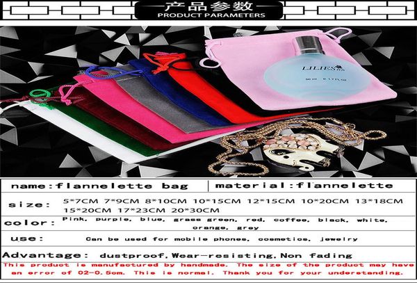 оптовая 1020cm 10шт сумки lint velvet фланель хранения многоцветный бархат мешок ювелирных изделий ожерелья упаковка мешки бесплатная достав
оптовая 1020cm 10шт сумки lint velvet фланель хранения многоцветный бархат мешок ювелирных изделий ожерелья упаковка мешки бесплатная достав