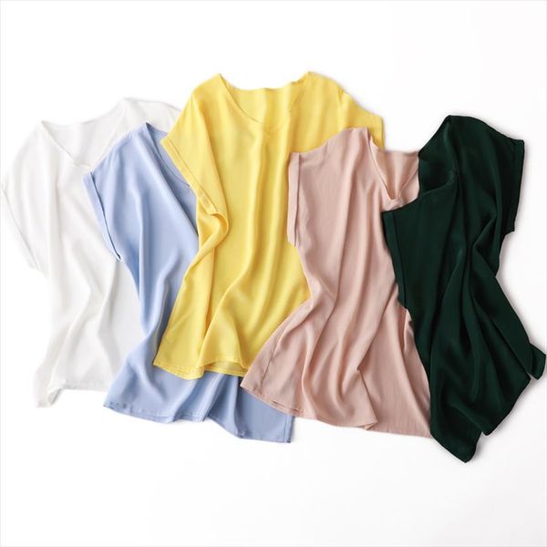 summer plus size v neck short sleeved solid color 100% natural silk cause shirt womens clothing drop shipping, White
summer plus size v neck short sleeved solid color 100% natural silk cause shirt womens clothing drop shipping, White