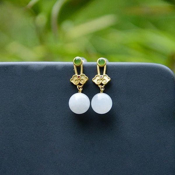 dangle & chandelier silver inlaid natural hetian white chalcedony round earrings chinese style retro court elegant charm women's jewelr
dangle & chandelier silver inlaid natural hetian white chalcedony round earrings chinese style retro court elegant charm women's jewelr