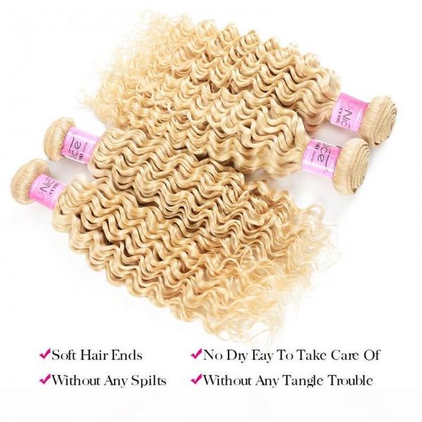 613 blonde weave hair deep wave hairstyles human hair bundles with closure 4 bundles and swiss lace deep wave closure, Black;brown
613 blonde weave hair deep wave hairstyles human hair bundles with closure 4 bundles and swiss lace deep wave closure, Black;brown
