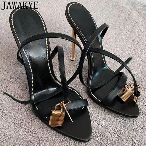leather strappy high heel sandals women gold lock decorate metal high heels summer sandals ankle strap party shoes woman1, Black
leather strappy high heel sandals women gold lock decorate metal high heels summer sandals ankle strap party shoes woman1, Black