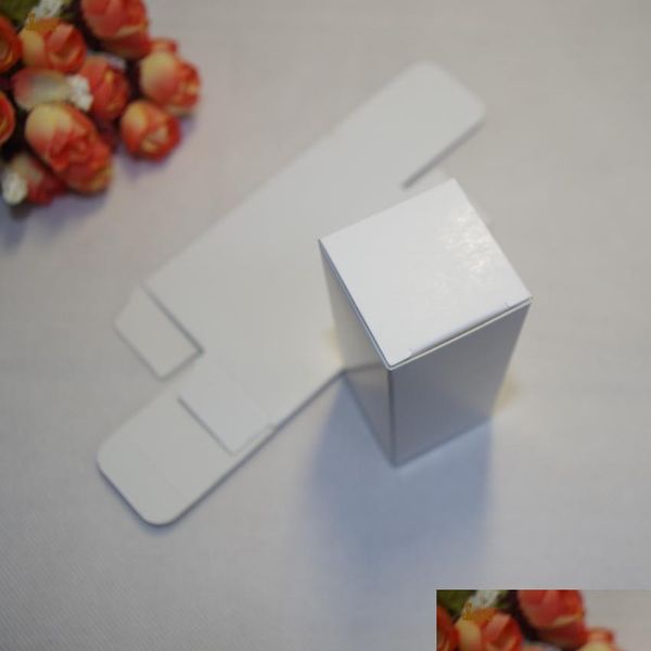 100pcs/lot 4x4x10.3cm white black kraft paper box diy lipstick perfume essential oil bottle packaging boxes v sqcnbo ppshop01