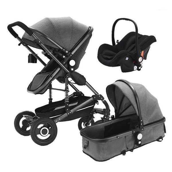 baby stroller 2 in 1 folding light four seasons multifunction 3 in 1 high landscape stroller