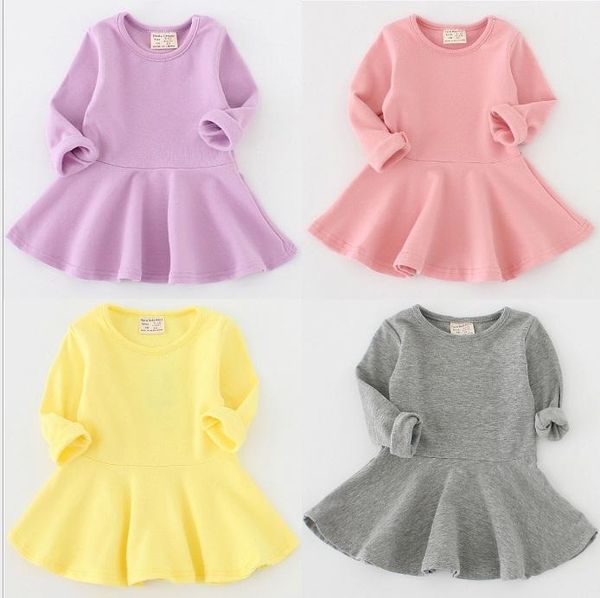 baby girls simple long sleeves dresses fall kids boutique clothing 0-4t little girls cotton solid color ruffle dresses special offer, Red;yellow
baby girls simple long sleeves dresses fall kids boutique clothing 0-4t little girls cotton solid color ruffle dresses special offer, Red;yellow