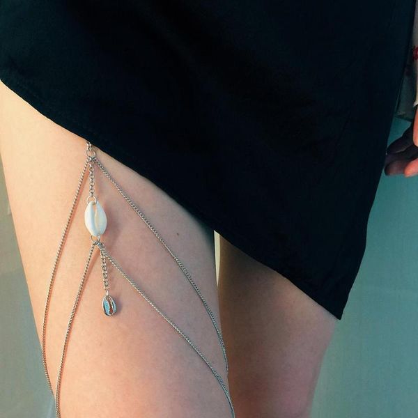 doreenbeads bohemia beach leg chains sea shell pendant crossover harness chain bikini thigh leg chain body jewelry charms,1 pc, Silver
doreenbeads bohemia beach leg chains sea shell pendant crossover harness chain bikini thigh leg chain body jewelry charms,1 pc, Silver