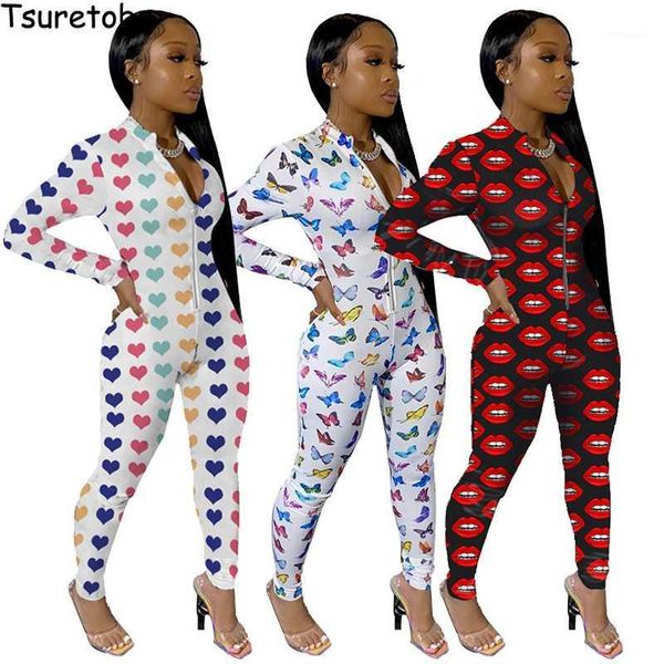 tsuretobe print jumpsuits women clothes bodycon rompers club outfits casual long sleeve zipper overalls v-neck female 20201, Black;white
tsuretobe print jumpsuits women clothes bodycon rompers club outfits casual long sleeve zipper overalls v-neck female 20201, Black;white