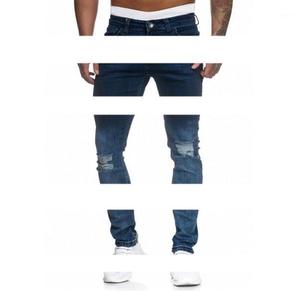 men's skinny jeans trousers1, Blue