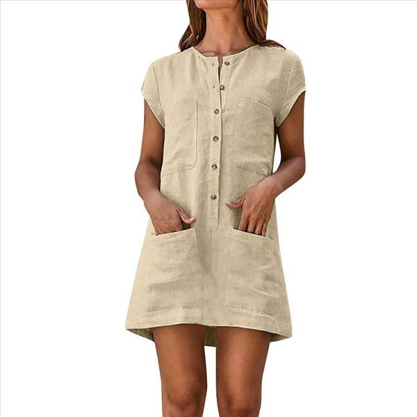 women summer casual solid color button pocket short sleeve mini dress knit bottoming dresses lady clothing gonna estiva430, Black;gray
women summer casual solid color button pocket short sleeve mini dress knit bottoming dresses lady clothing gonna estiva430, Black;gray
