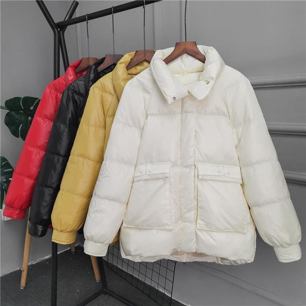 2021 new stand-up collar winter down jacket women short shiny bread jacket casual winter down coat women's clothing, Black
2021 new stand-up collar winter down jacket women short shiny bread jacket casual winter down coat women's clothing, Black