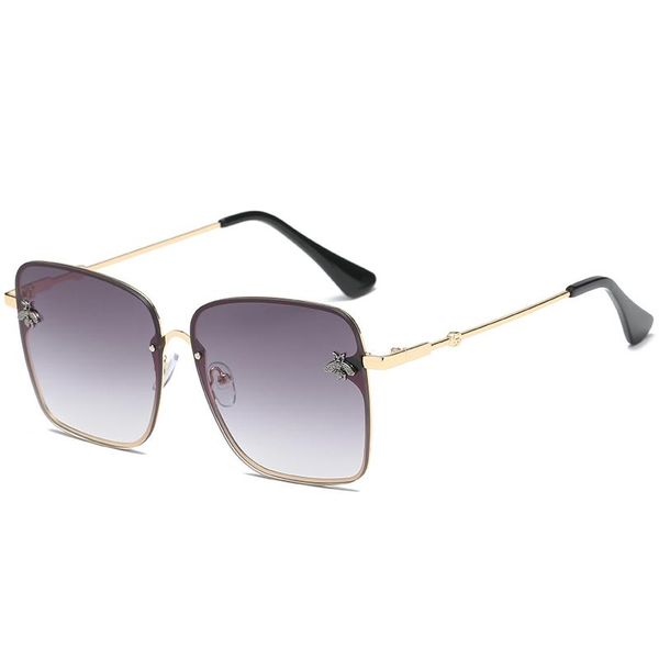 sunglasses small bee gradient uv400 shield big oversized square metal women, White;black
sunglasses small bee gradient uv400 shield big oversized square metal women, White;black