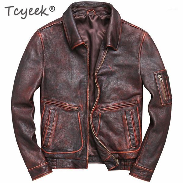 tcyeek winter autumn genuine leather jacket men streetweaar real sheepskin coat man moto biker vintage cow leather jackets 702221, Black
tcyeek winter autumn genuine leather jacket men streetweaar real sheepskin coat man moto biker vintage cow leather jackets 702221, Black