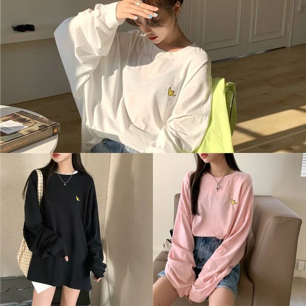 with enjuna2288 autumn ins loose crew embroidered t- neck embroidery long sleeve t-shirt boyfriend style shirt two piece women's wear b, White
with enjuna2288 autumn ins loose crew embroidered t- neck embroidery long sleeve t-shirt boyfriend style shirt two piece women's wear b, White