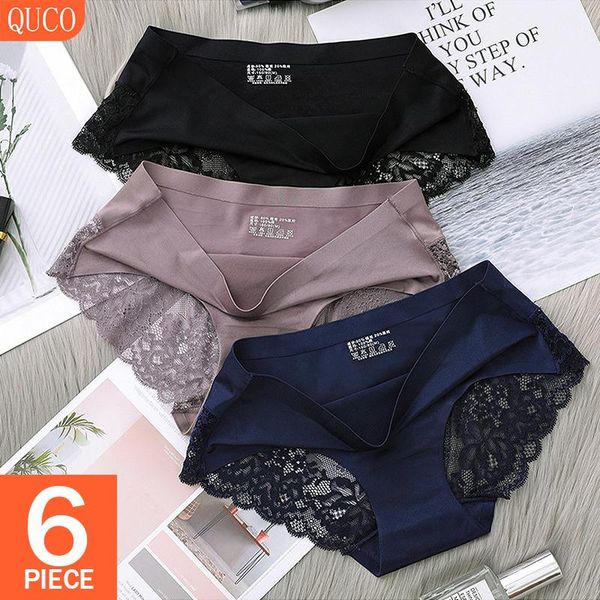 quco brand 6 pcs/lot lace panties seamless women's underwear nylon silk briefs intimates bikini lingerie underpants, Black;pink
quco brand 6 pcs/lot lace panties seamless women's underwear nylon silk briefs intimates bikini lingerie underpants, Black;pink