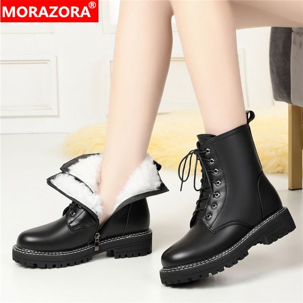 morazora large size 35-42 genuine leather women nature wool lace up warm winter snow female platform ankle boots 1026, Black
morazora large size 35-42 genuine leather women nature wool lace up warm winter snow female platform ankle boots 1026, Black