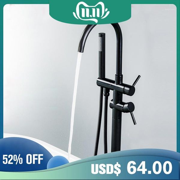 bathtub faucets quyanre black floor stand faucet mixer single handle tap 360 rotation spout with abs handshower bath shower1
bathtub faucets quyanre black floor stand faucet mixer single handle tap 360 rotation spout with abs handshower bath shower1