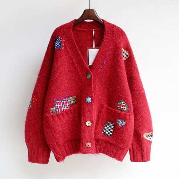 h.sa winter women v neck sweater cardigans loose korean style patchwork stitch chic long cardigans ropa mujer sweater coat 210218, White;black
h.sa winter women v neck sweater cardigans loose korean style patchwork stitch chic long cardigans ropa mujer sweater coat 210218, White;black