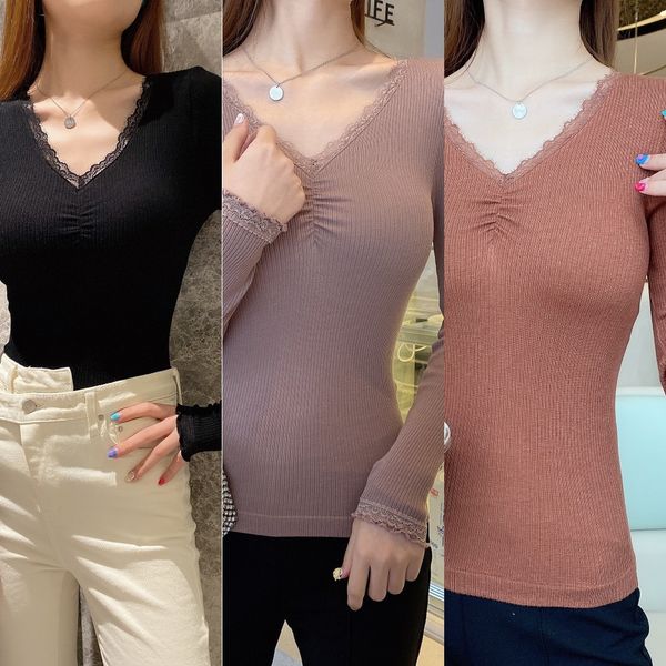 autumn new style korean style rich fashion v-neck t-shirt shows thin and slim versatile coat t-shirt elastic bottomed women apbcs ap, White;black
autumn new style korean style rich fashion v-neck t-shirt shows thin and slim versatile coat t-shirt elastic bottomed women apbcs ap, White;black