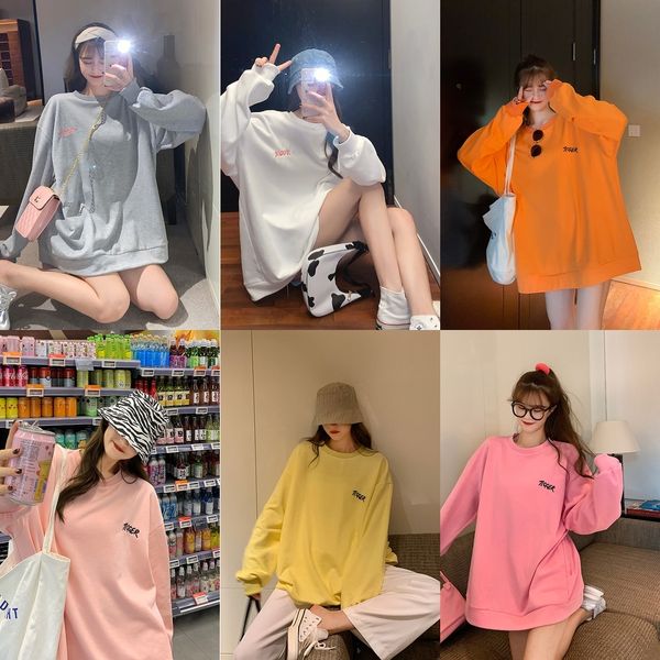 ygaua gray sweater women's trendy ins loose and autumn thin mid-length spring korean style bf lazy round pullover sweatersweaterneck pu, Black
ygaua gray sweater women's trendy ins loose and autumn thin mid-length spring korean style bf lazy round pullover sweatersweaterneck pu, Black