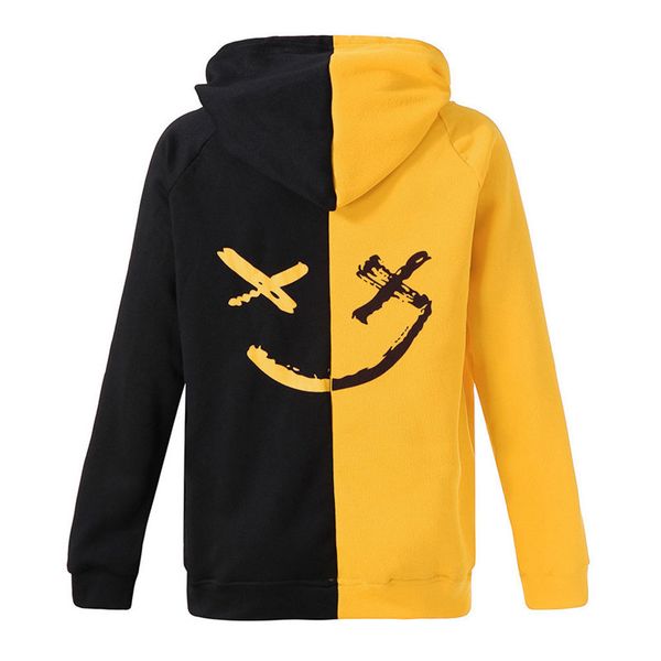 Graffiti smiley demon black and white stitching sweater men and women hip-hop hip-hop hip-hop loose couple hoodie jacket tide
Graffiti smiley demon black and white stitching sweater men and women hip-hop hip-hop hip-hop loose couple hoodie jacket tide