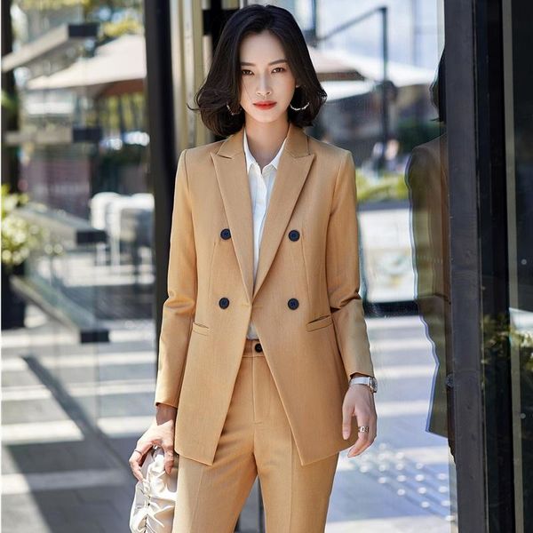 women's suits & blazers fashion office ladies yellow blazer women jacket long sleeve work wear uniform styles arrival 2021, White;black
women's suits & blazers fashion office ladies yellow blazer women jacket long sleeve work wear uniform styles arrival 2021, White;black