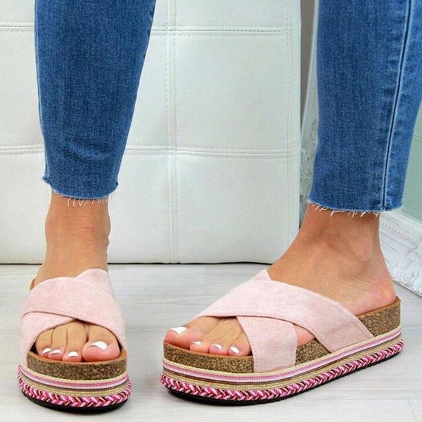 women slippers 2020 new summer cross flat fashion flock thick bottom female platform beach woman casual women's drop shipping #il36, Black
women slippers 2020 new summer cross flat fashion flock thick bottom female platform beach woman casual women's drop shipping #il36, Black