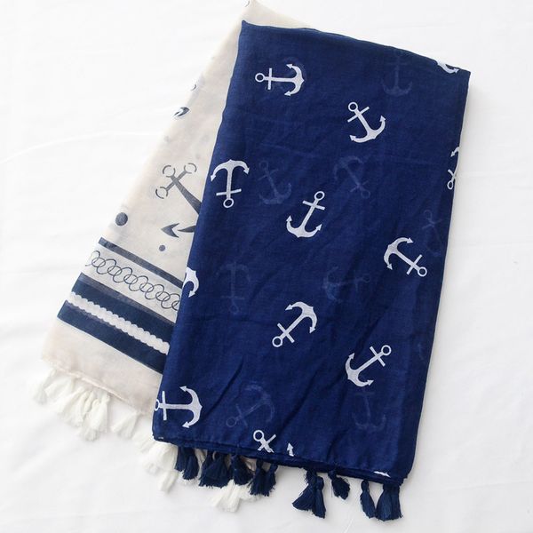 2019 fashion ocean anchor tassel viscose shawl scarf women beach summer wrap neck stole bufandas muslim hijab snood t200407, Blue;gray
2019 fashion ocean anchor tassel viscose shawl scarf women beach summer wrap neck stole bufandas muslim hijab snood t200407, Blue;gray