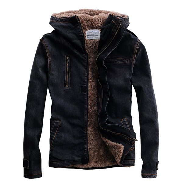 2021 new tang malewinter denim with black-lined leather biker styling wool thicken jean jacket warm vnbc, Black;brown
2021 new tang malewinter denim with black-lined leather biker styling wool thicken jean jacket warm vnbc, Black;brown