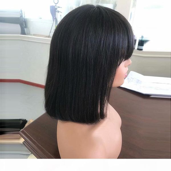 short bob human hair wigs with bangs for black women lacefront wig human glueless virgin peruvian full lace front bob wigs, Black;brown
short bob human hair wigs with bangs for black women lacefront wig human glueless virgin peruvian full lace front bob wigs, Black;brown