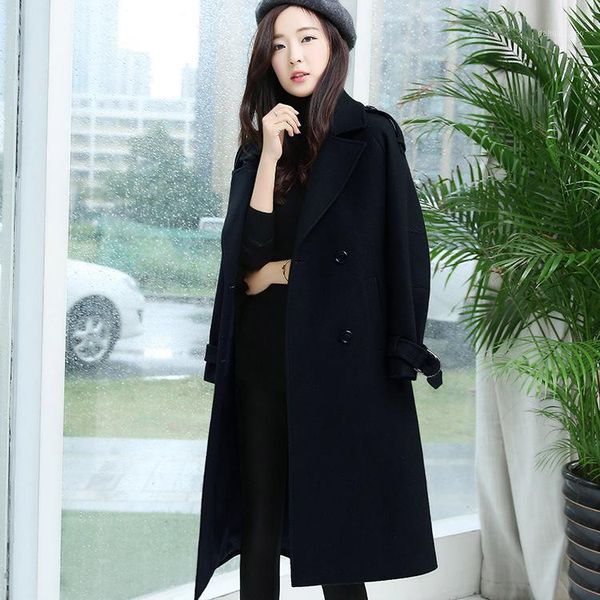 elegant double breasted long winter fashion wool coats slim pockets wool blend coat and jacket turn-down collar coat femenino1, Black
elegant double breasted long winter fashion wool coats slim pockets wool blend coat and jacket turn-down collar coat femenino1, Black