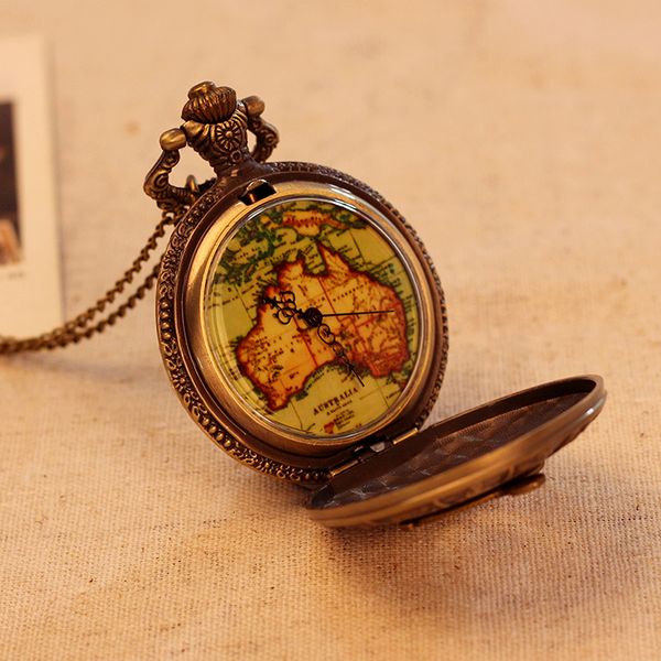 fashion luxury retro men women pocket watch antique bronze fashion necklace map pattern pendant pocket watch relogio masculino
fashion luxury retro men women pocket watch antique bronze fashion necklace map pattern pendant pocket watch relogio masculino