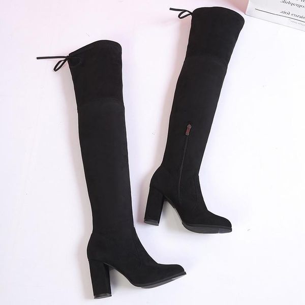 women 2020 suede long thigh high boots chunky 9cm high heels fetish over the knee boots winter warm fur stretch fabric shoe1, Black
women 2020 suede long thigh high boots chunky 9cm high heels fetish over the knee boots winter warm fur stretch fabric shoe1, Black