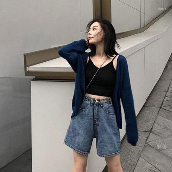 fashion women straight wide leg high waist pockets short jeans denim shorts women summer1, White;black
fashion women straight wide leg high waist pockets short jeans denim shorts women summer1, White;black