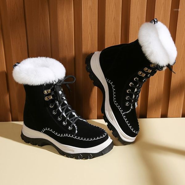 boots keep warm snow women's shoes cow suede fur resistance sewing decoration leisure botas mujer1, Black
boots keep warm snow women's shoes cow suede fur resistance sewing decoration leisure botas mujer1, Black