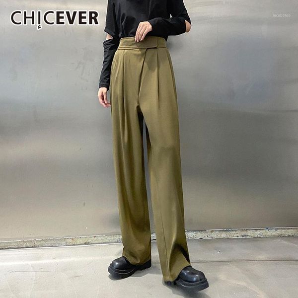 women's pants & capris chicever straight pant for women high waist pockets large size loose minimalism pans female autumn clothes 2021, Black;white
women's pants & capris chicever straight pant for women high waist pockets large size loose minimalism pans female autumn clothes 2021, Black;white