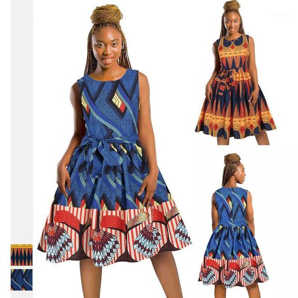 fashionable women's dresses digital printed women's sleeveless dresses with belts africa skirts1, White
fashionable women's dresses digital printed women's sleeveless dresses with belts africa skirts1, White