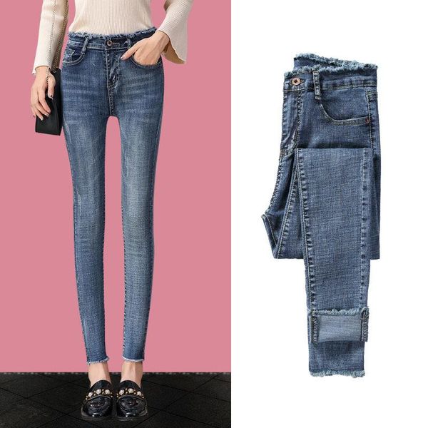 denim fabric spring jeans women jeans washed pencil high waist ankle-length pants elastic slim trousers students, Blue
denim fabric spring jeans women jeans washed pencil high waist ankle-length pants elastic slim trousers students, Blue