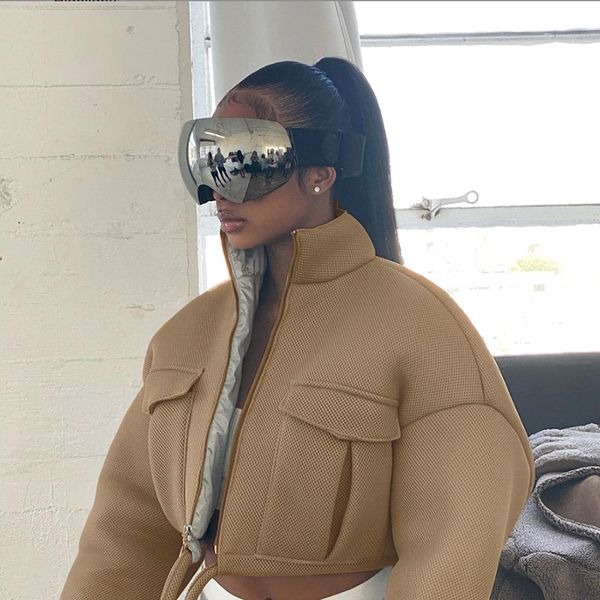 new long sleeve zip up turtleneck pocket baggy jacket autumn winter women fashion streetwear casual outfits, Black;brown
new long sleeve zip up turtleneck pocket baggy jacket autumn winter women fashion streetwear casual outfits, Black;brown