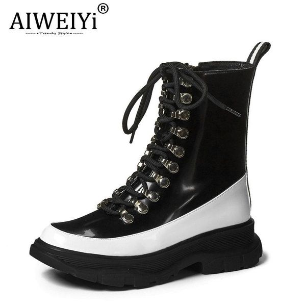 aiweiyi white boots female shoes british style thick sole short boots street cool single ins motorcycle, Black
aiweiyi white boots female shoes british style thick sole short boots street cool single ins motorcycle, Black