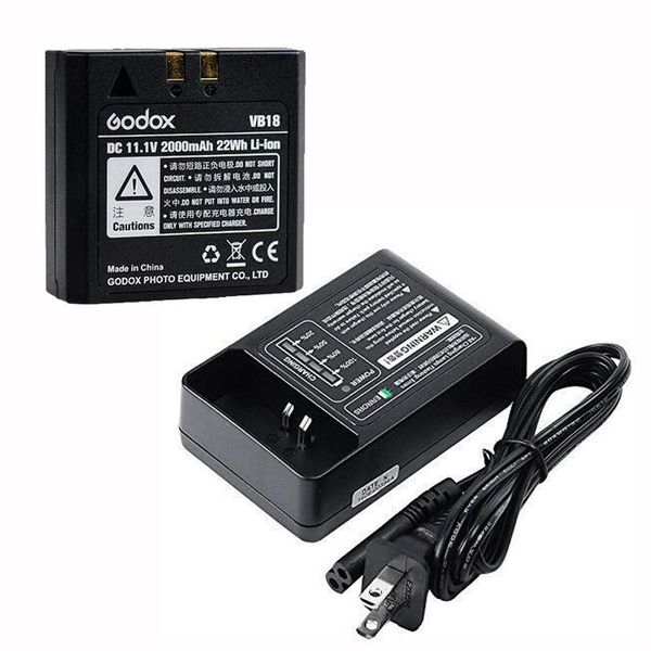 Godox Original Vb18 2000mah Spare Rechargeable Li-ion Battery Vc-18 Charger For Flash Light V850 V850ii V860c/n V860ii-c/n/s/o/f