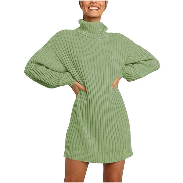 women's sweaters fashion women solid long sleeve sweater dress turtleneck pullover comfortable mujer suéteres, White;black
women's sweaters fashion women solid long sleeve sweater dress turtleneck pullover comfortable mujer suéteres, White;black