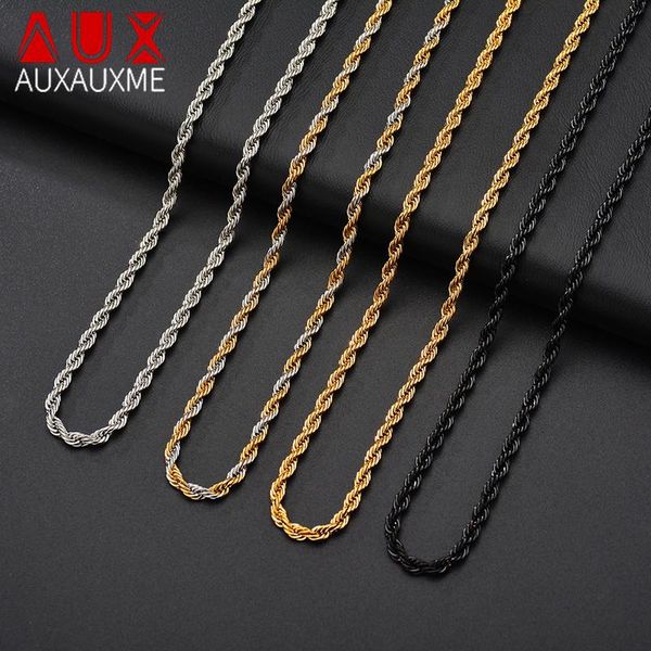 auxauxme 3-6mm rock men rope chain necklace 4mm width stainless steel chains link necklaces for women jewelry gift collar hombre, Silver
auxauxme 3-6mm rock men rope chain necklace 4mm width stainless steel chains link necklaces for women jewelry gift collar hombre, Silver