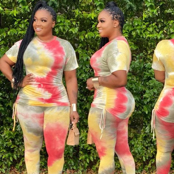 tie dye women pants set summer outfits 2021 short sleeve plus size streetwear casual tracksuit piece matching sets, Gray
tie dye women pants set summer outfits 2021 short sleeve plus size streetwear casual tracksuit piece matching sets, Gray